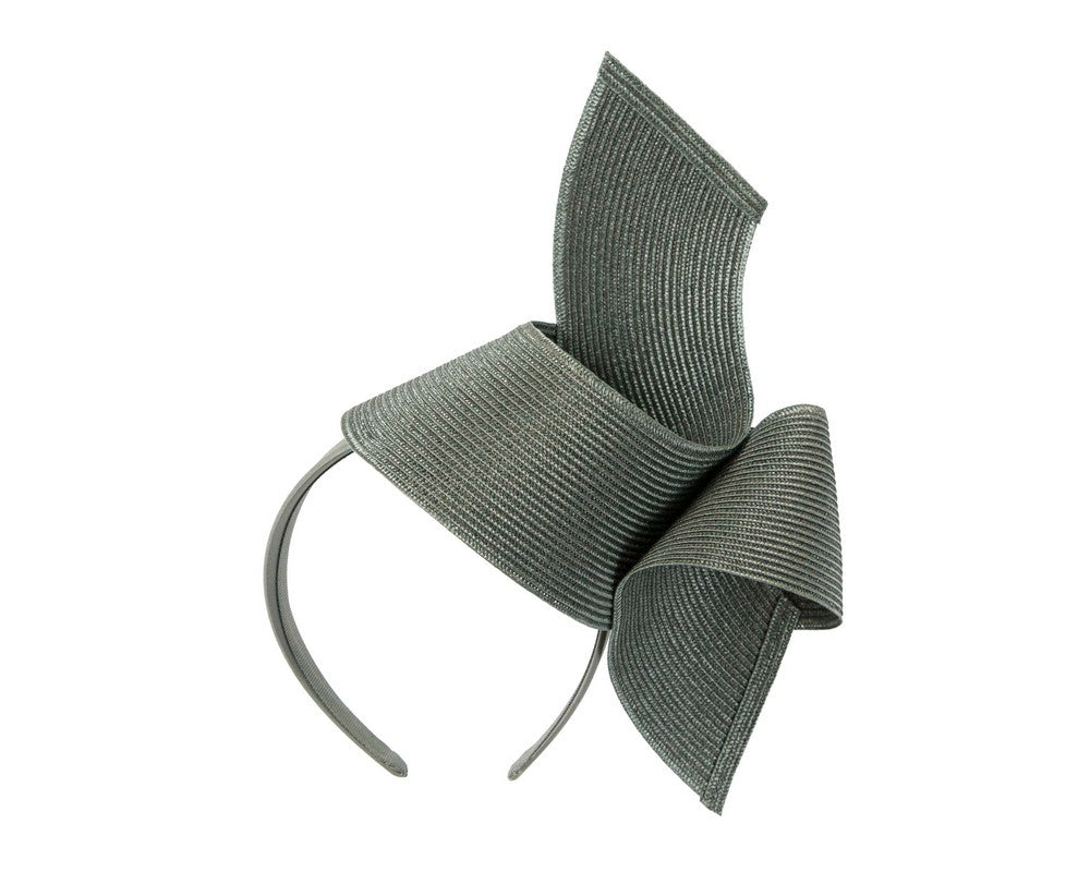 Modern olive fascinator by Max Alexander