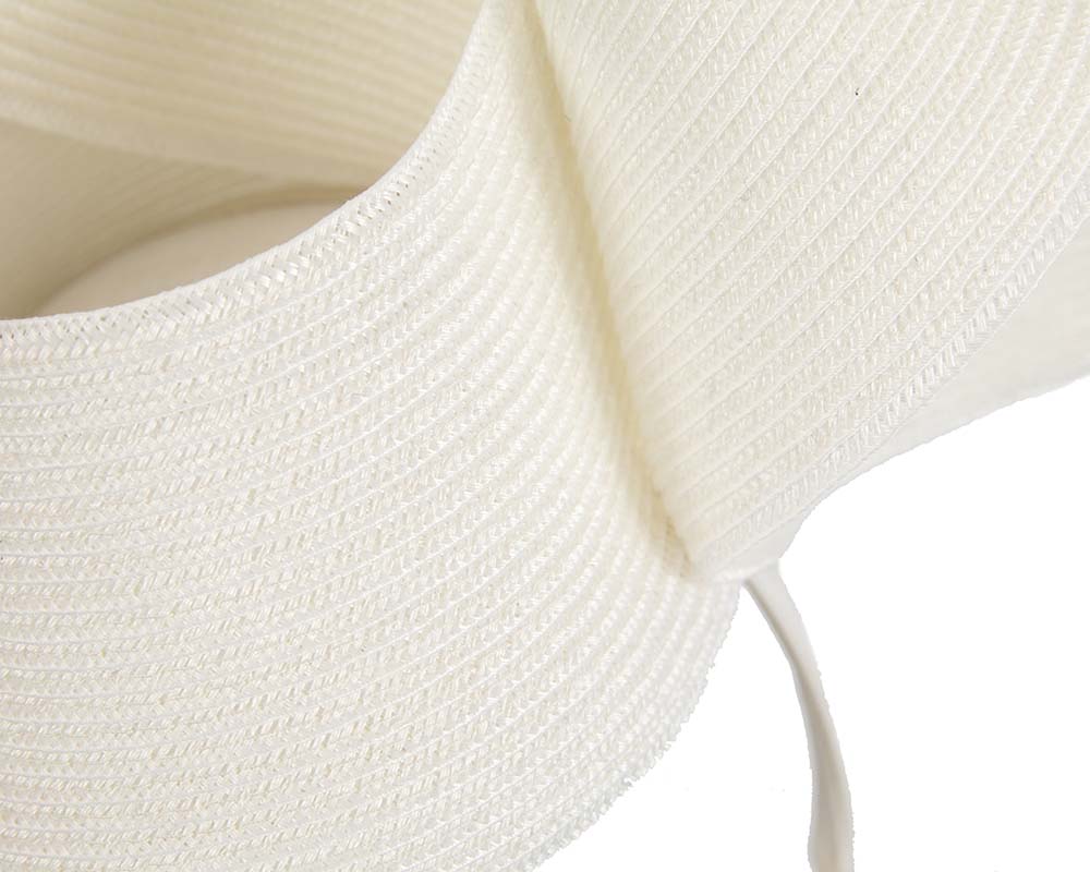 Modern white fascinator by Max Alexander