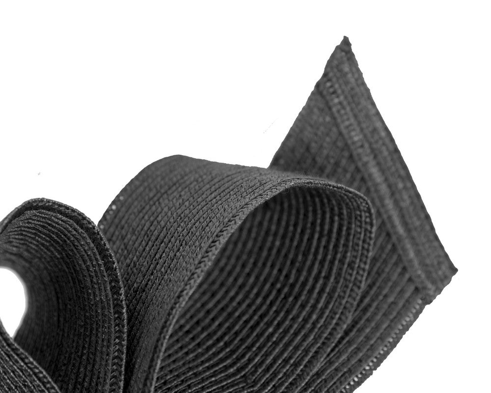 Large black bow racing fascinator by Max Alexander