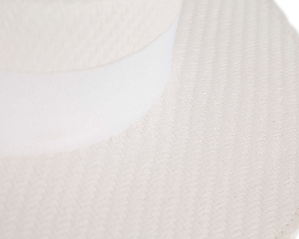 White boater hat by Max Alexander MA867