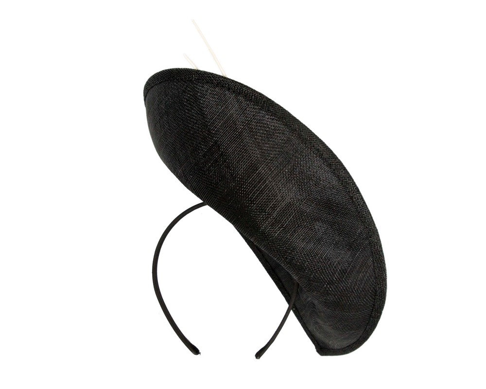Large black & white sinamay fascinator by Max Alexander-3