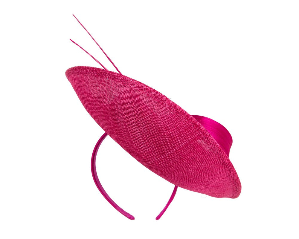 Large fuchsia sinamay fascinator by Max Alexander MA872