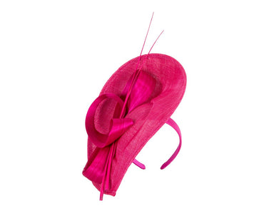 Large fuchsia sinamay fascinator by Max Alexander MA872