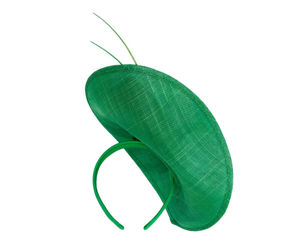 Large green sinamay fascinator by Max Alexander-3