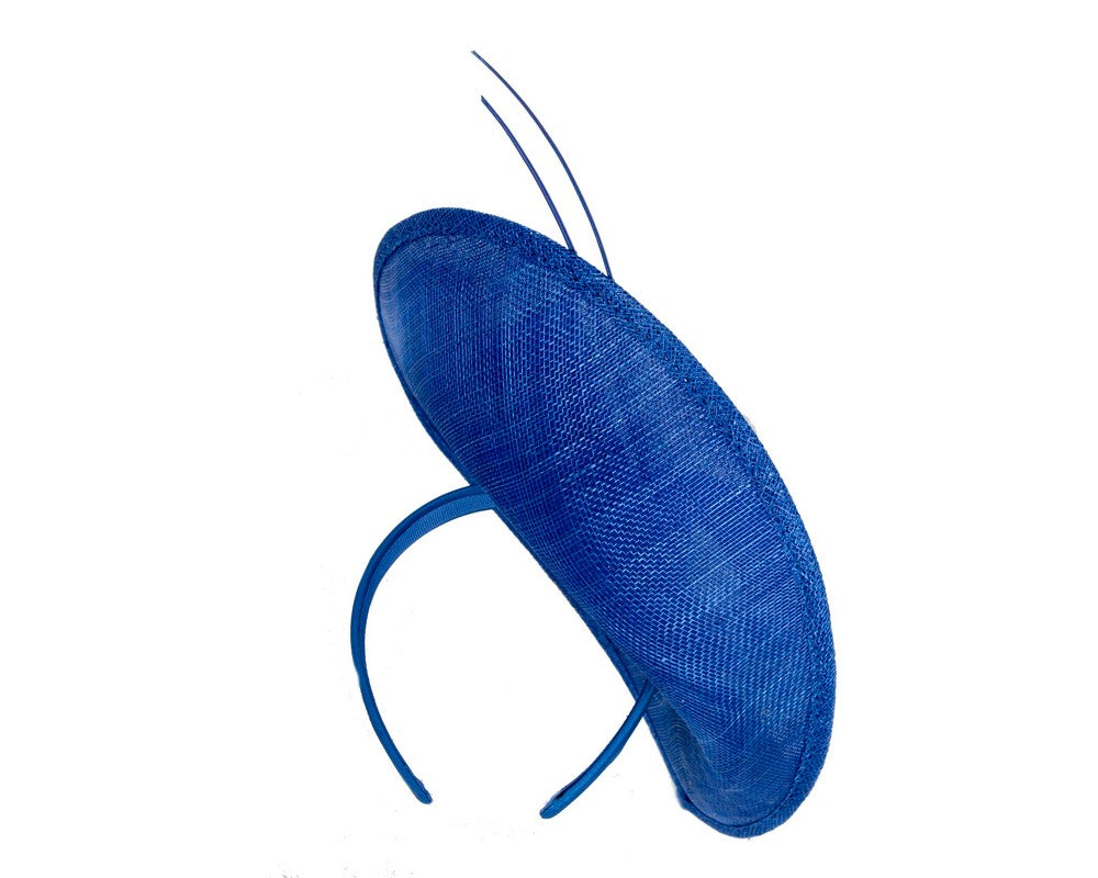 Large royal blue sinamay fascinator by Max Alexander-3