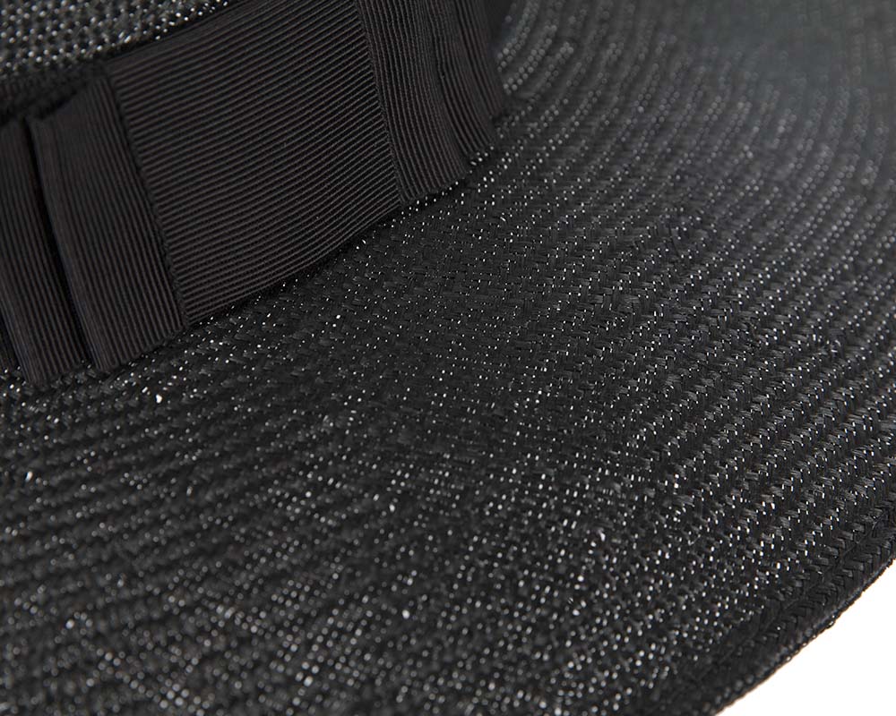 Wide brim ladies summer sisal fedora hat by Max Alexander