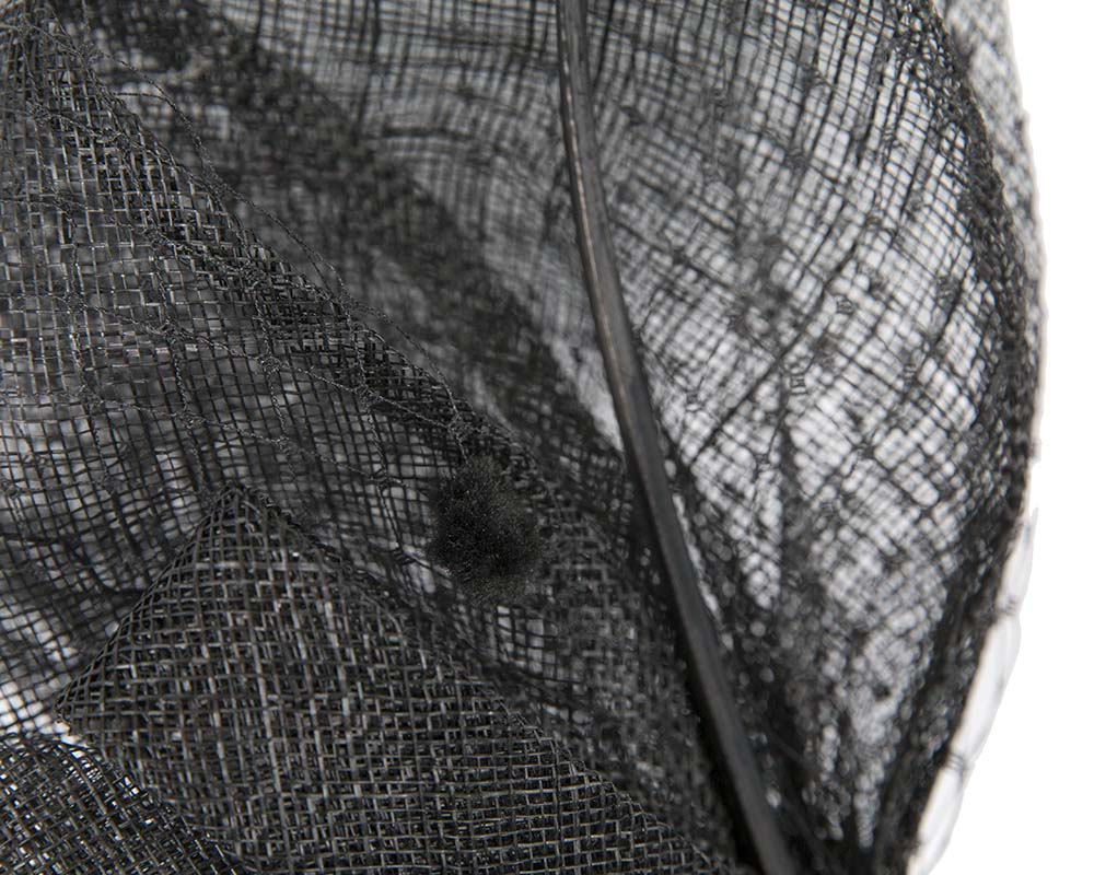 Black sinamay bow fascinator by Max Alexander