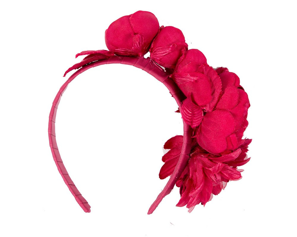 Red flower headband by Max Alexander