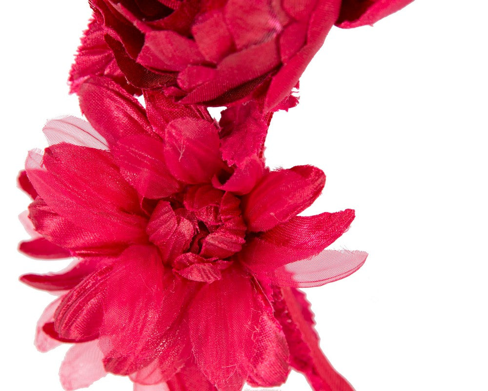 Red flower headband by Max Alexander
