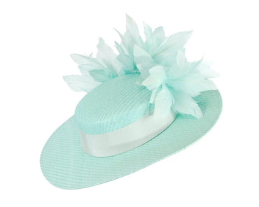 Aqua boater hat by Max Alexander-1