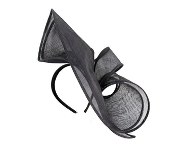 Large black sinamay fascinator by Max Alexander MA904