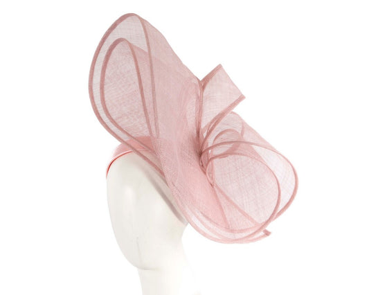 Large dusty pink sinamay fascinator by Max Alexander MA904