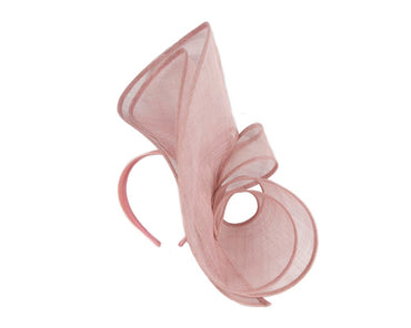 Large dusty pink sinamay fascinator by Max Alexander MA904
