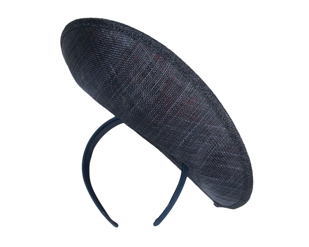 Large navy & coral fascinator by Max Alexander-3