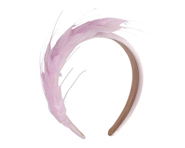 Lilac feather headband by Max Alexander