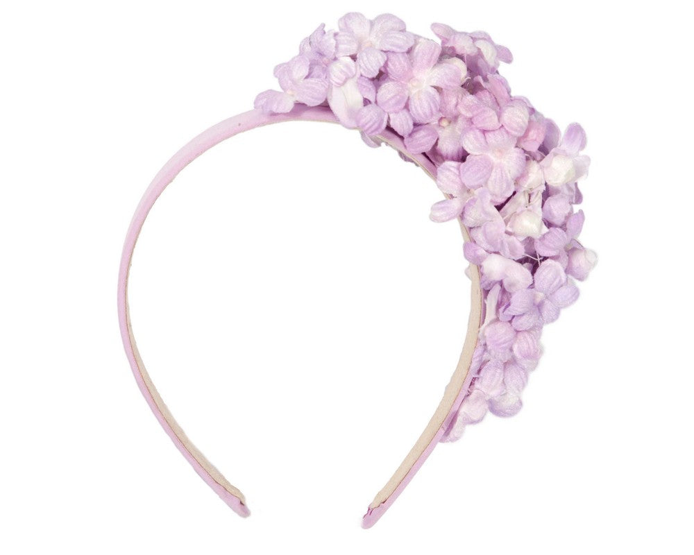 Lilac flower fascinator headband