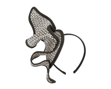 Black & White Max Alexander sculptured racing fascinator