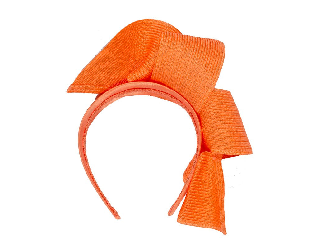 Large orange wave racing fascinator by Max Alexander-3