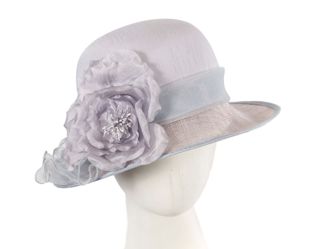 Light blue cloche fashion hat by Max Alexander