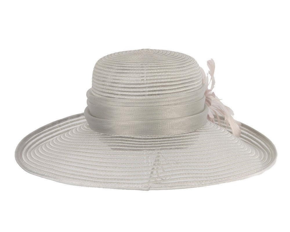 Silver ladies fashion hat-5