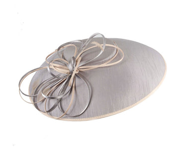 Large silver fascinator hat