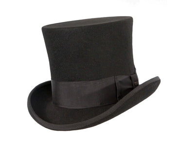 Black SCALA Felt Top Hat