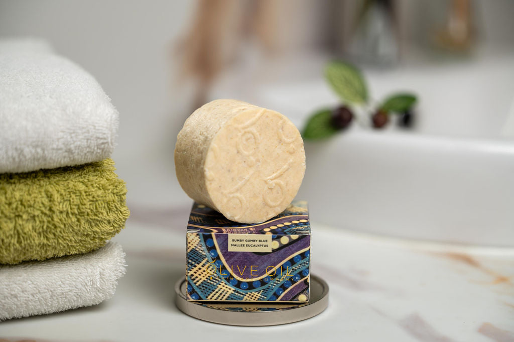 Olive Oil Soap ,Indigenous Series , Gumby Gumby, With Blue Mallee Eucalyptus Oil