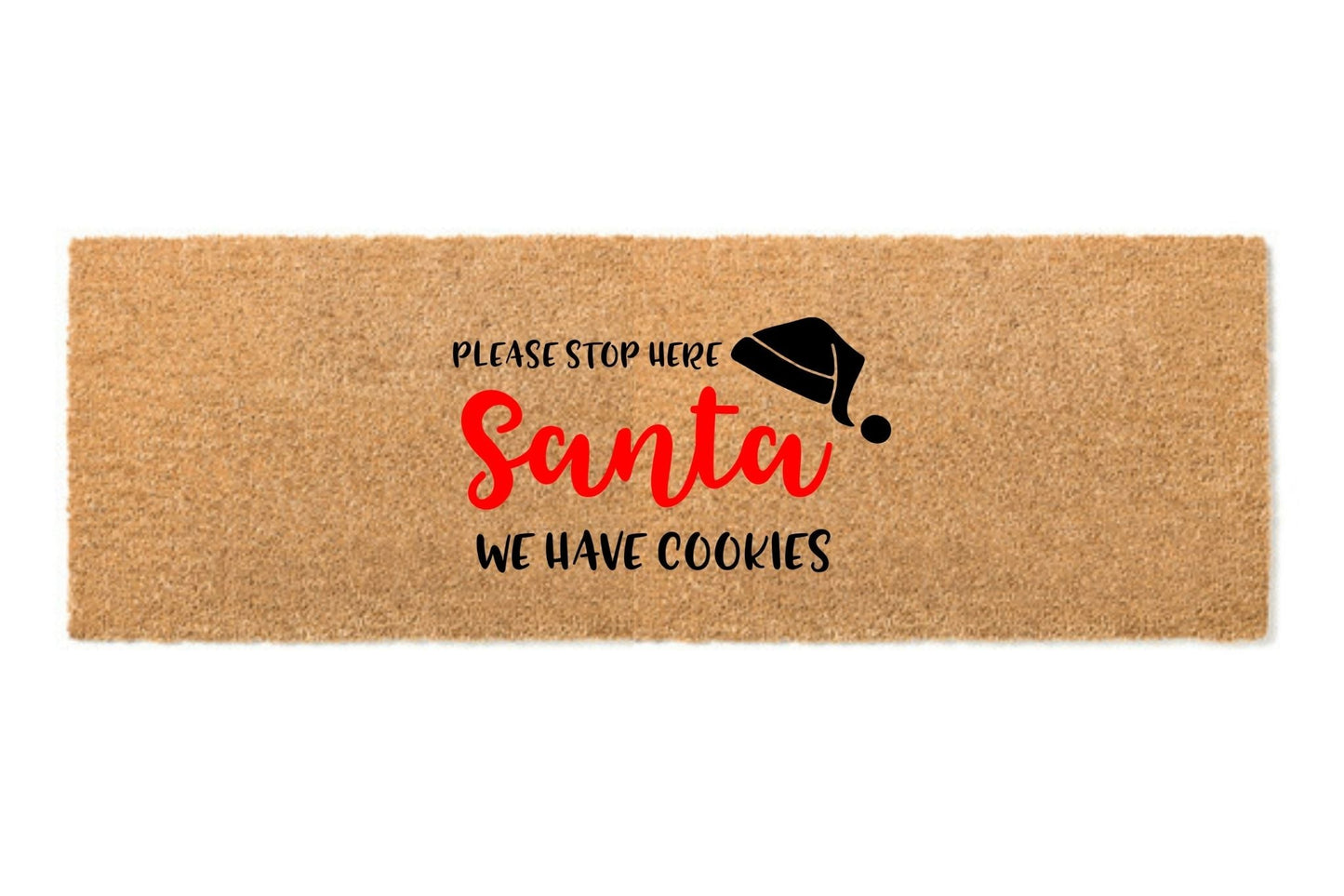 Please stop here Santa We have cookies doormat-5