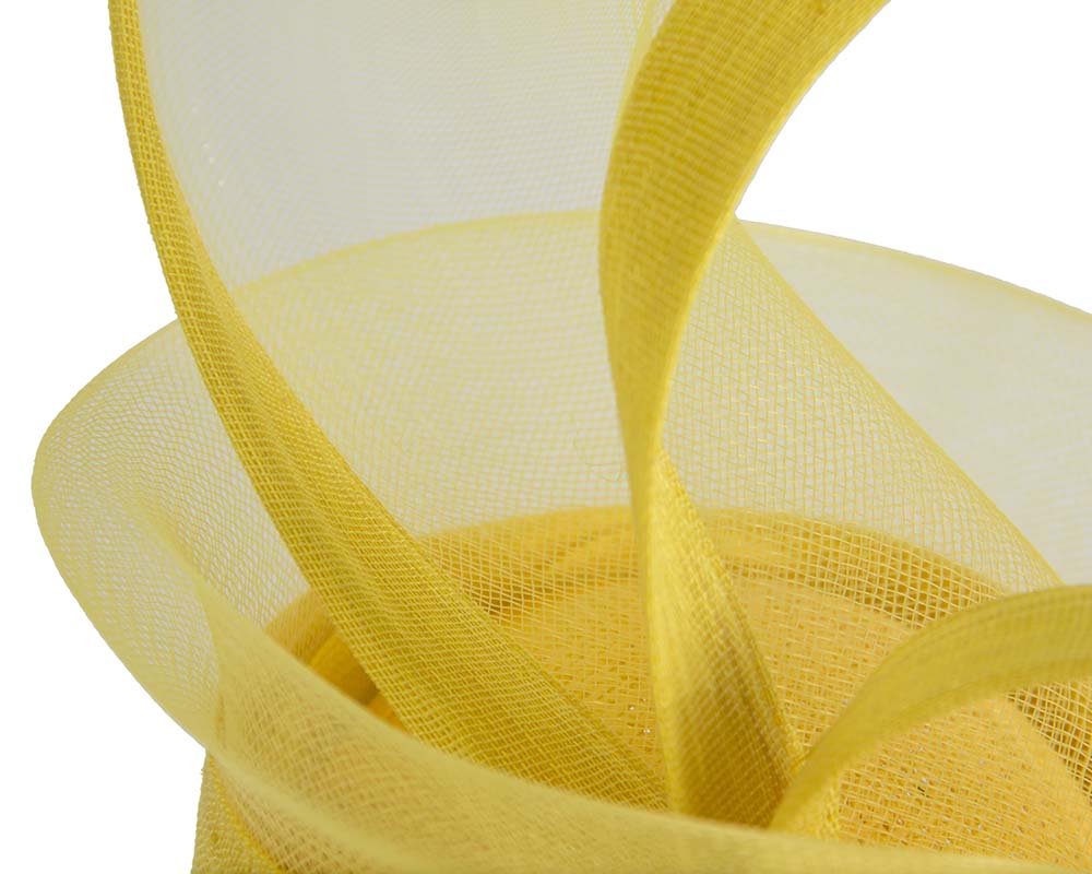Yellow edgy racing fascinator by Fillies Collection