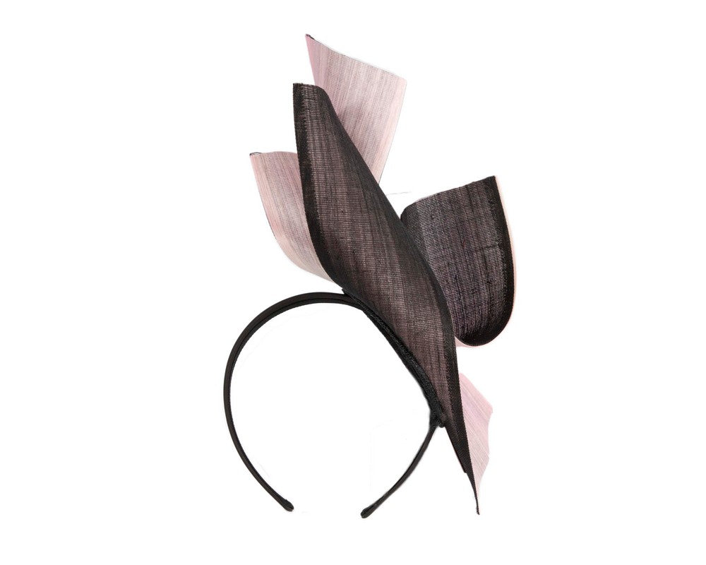 Edgy pink & black fascinator by Fillies Collection