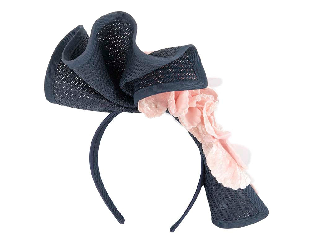 Navy pink Melbourne Cup races fascinator by Fillies Collection-4