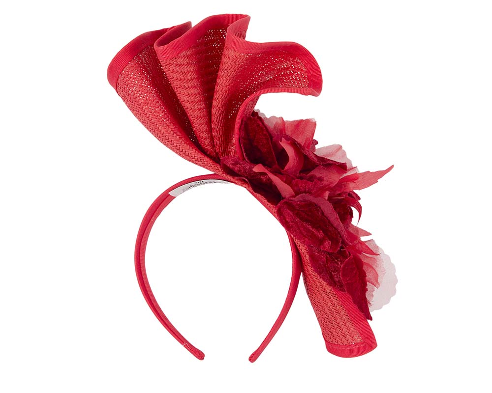 Red Melbourne Cup races fascinator by Fillies Collection-3