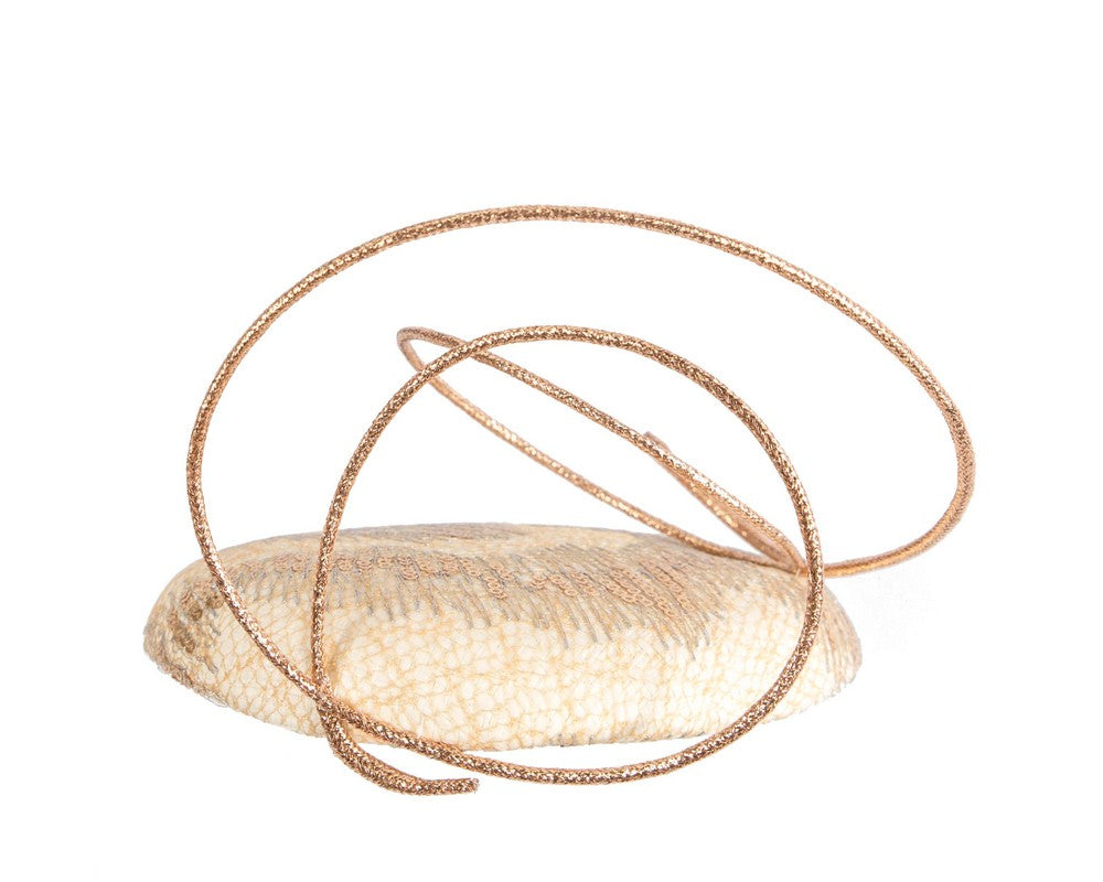 Bespoke designers cream & gold fascinator-6
