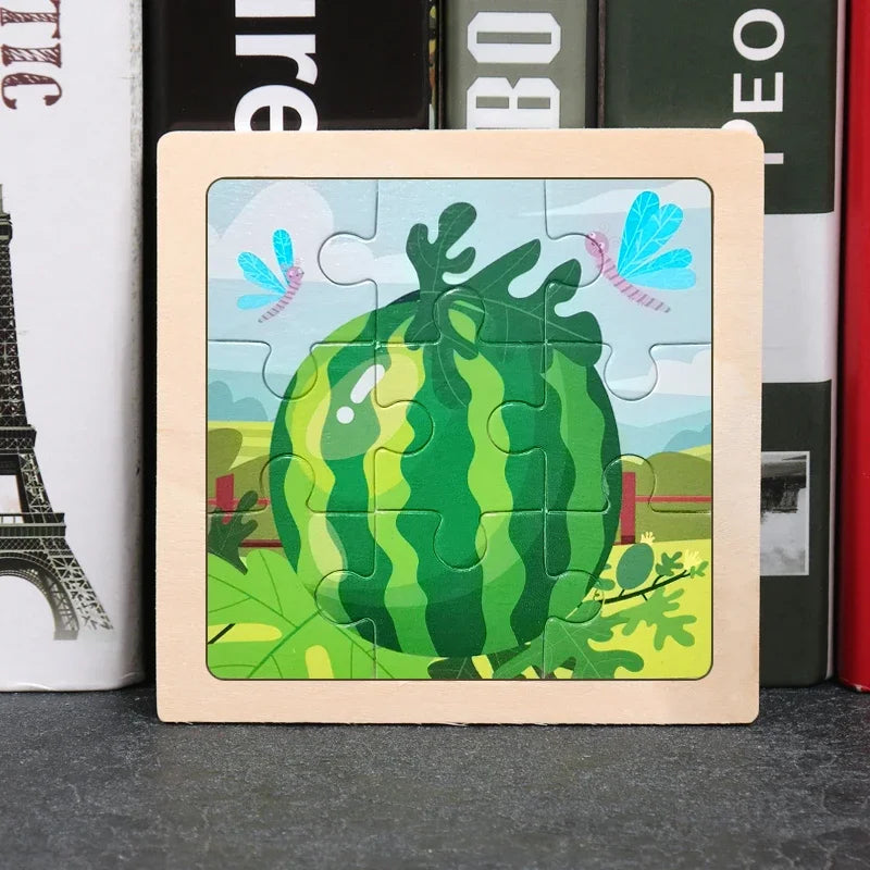 9pcs wooden toy jigsaw multivariant-38