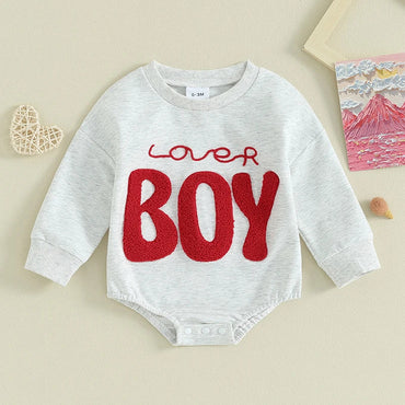 Sweatshirt with Romper Closure "Lover Boy"-1