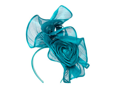 Twisted aqua designers fascinator by Fillies Collection