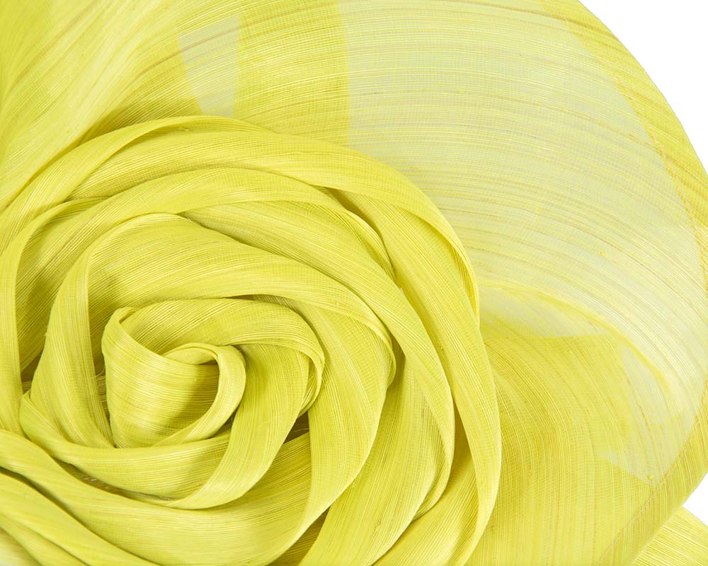 Twisted yellow designers fascinator by Fillies Collection