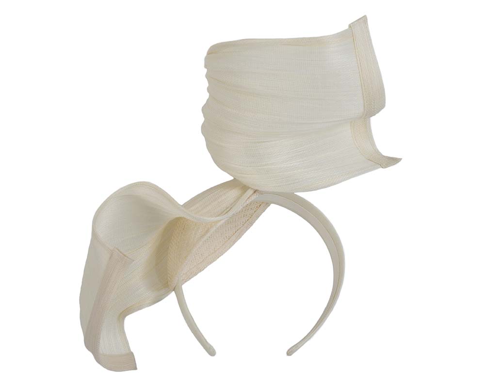 Large cream bespoke Jinsin racing fascinator by Fillies Collection