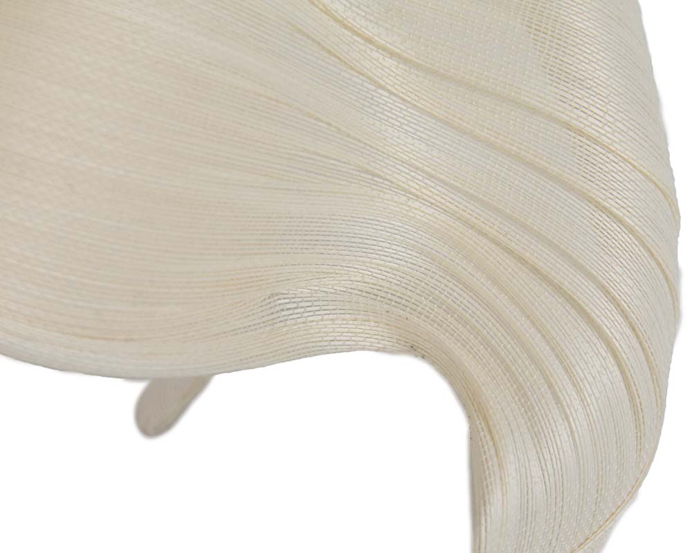 Large cream bespoke Jinsin racing fascinator by Fillies Collection
