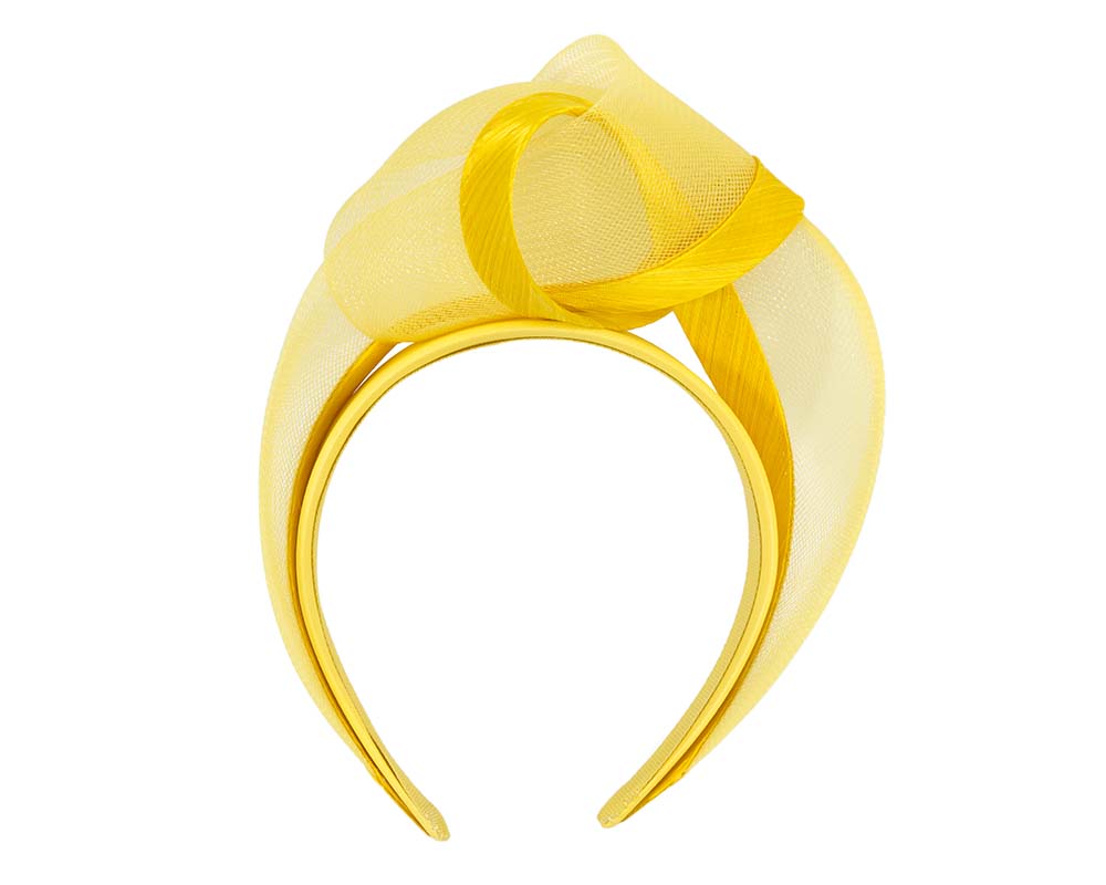 Yellow fashion headband turban by Fillies Collection-1