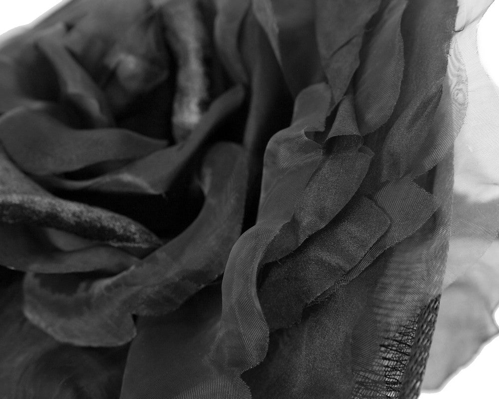 Large black plate racing fascinator by Fillies Collection