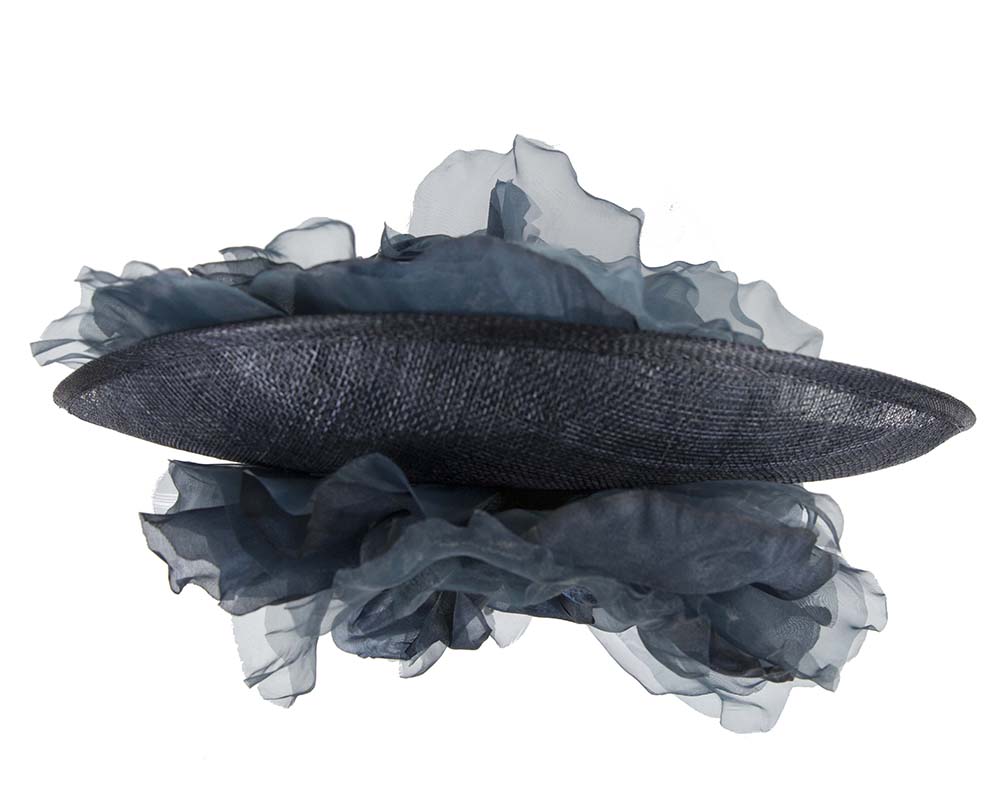 Large navy plate racing fascinator by Fillies Collection-6