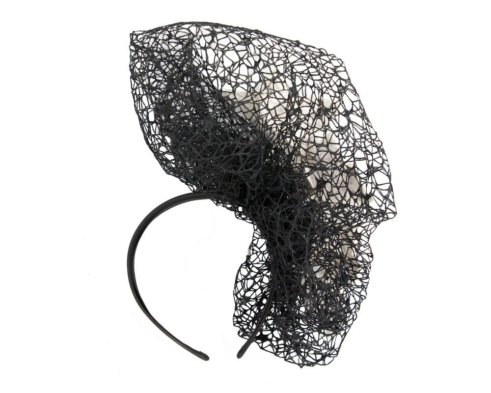 Staggering black & cream racing fascinator by Fillies Collection