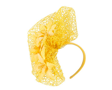 Staggering yellow racing fascinator by Fillies Collection