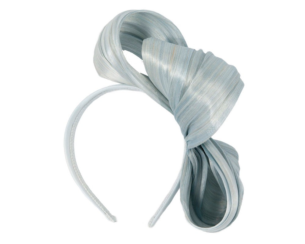 Exclusive light blue silk abaca bow by Fillies Collection