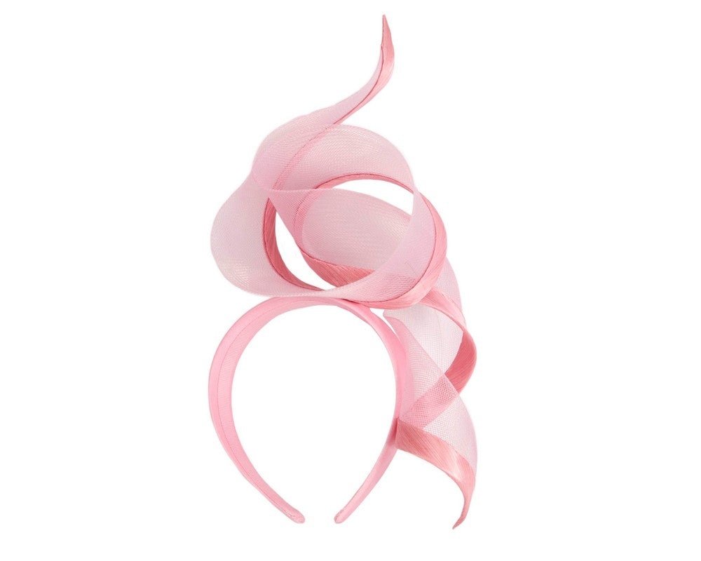 Sculptured dusty pink racing fascinator by Fillies Collection-3