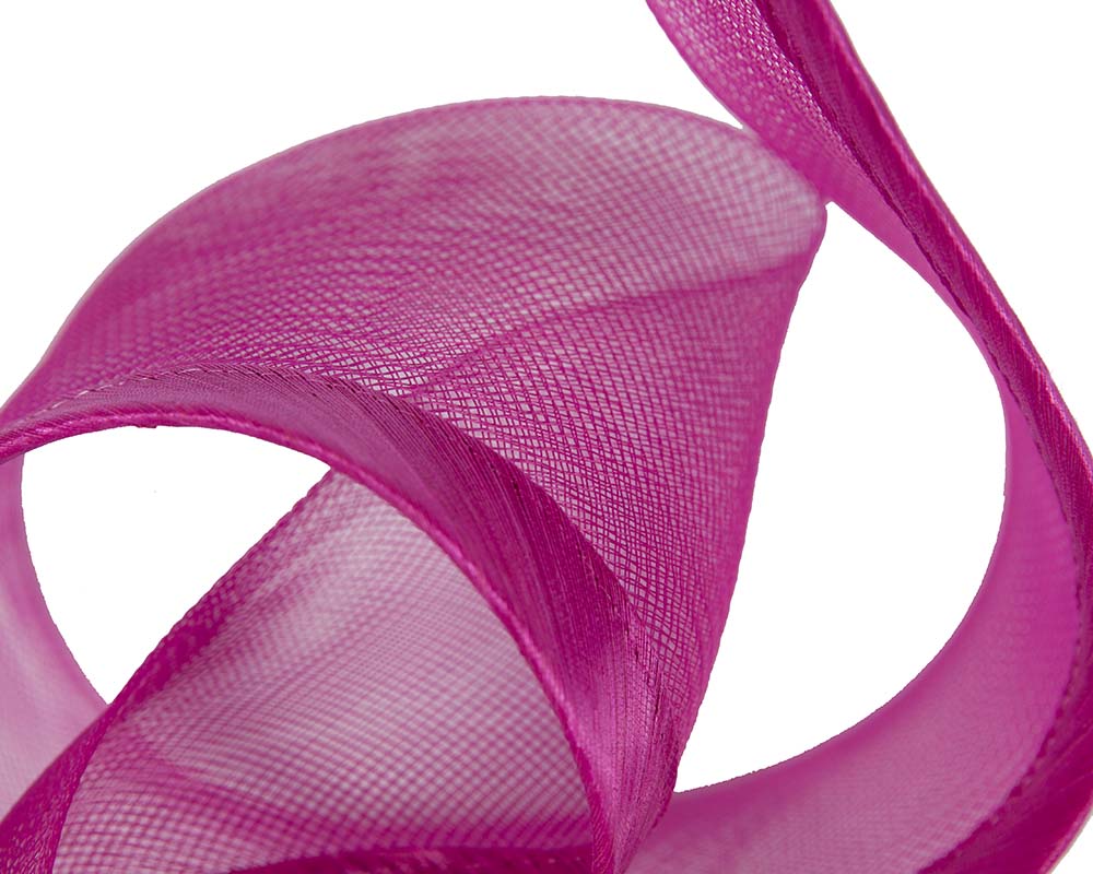 Sculptured fuchsia racing fascinator by Fillies Collection