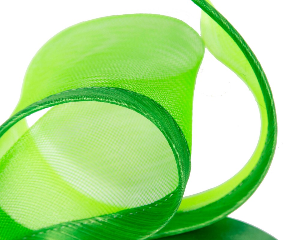 Sculptured lime green racing fascinator by Fillies Collection