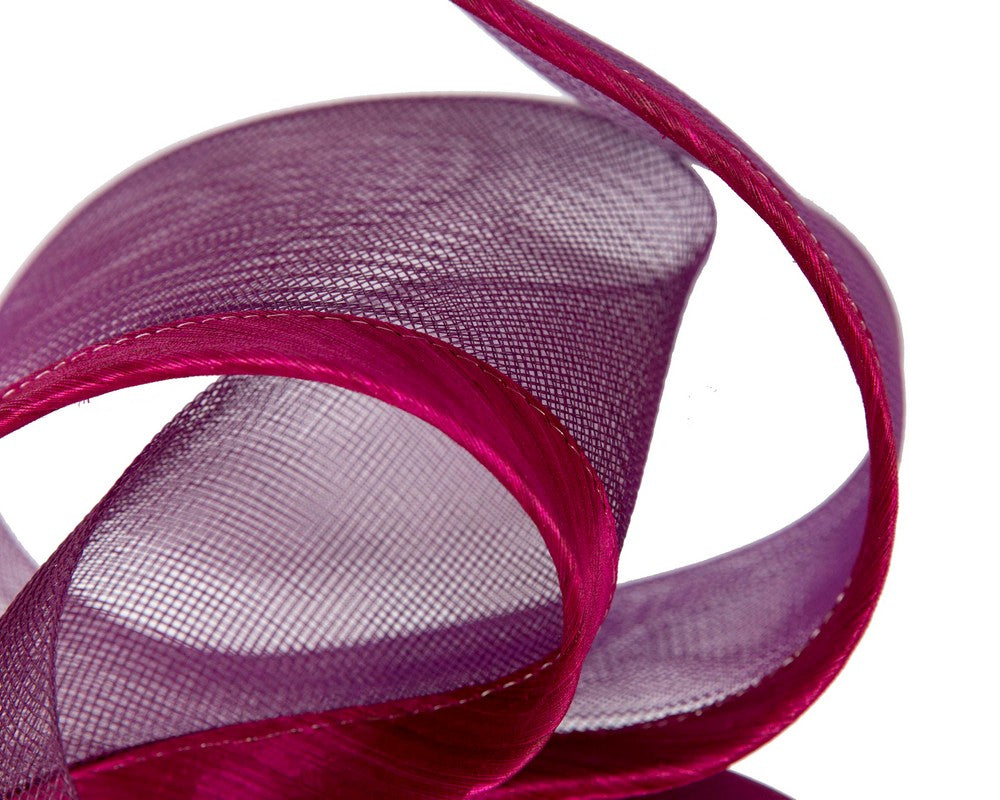 Sculptured magenta racing fascinator by Fillies Collection