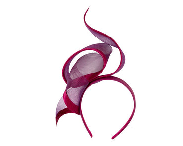 Sculptured magenta racing fascinator by Fillies Collection